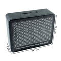 Coin and note deposit slot of reusable savings tracker money box