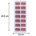 Tray with dimensions for pink ice cube tray