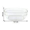Transparent serving bowl displaying versatility in kitchen use