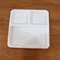 Plastic plate with three divided sections for meal portion control