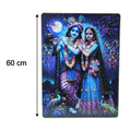 Colorful Radha Krishna artistic wall decor