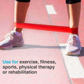 Resistance exercise band made of natural latex material for strength training