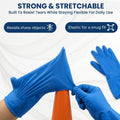 Blue gloves being used for dishwashing