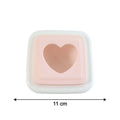 Toast cutter showing size reference of heart shape sandwich mold