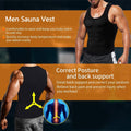 Side view of neoprene sweat shaper vest for men