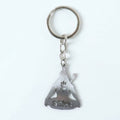 Stylish metal Trishul keychain with religious symbol