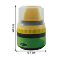 Compact black shoe polish cream container, travel-friendly size
