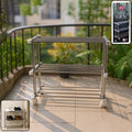 Front view of the Supermom 3-layer stainless steel shoe rack organizer