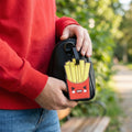 Novelty suitcase ID tag featuring French fries graphic