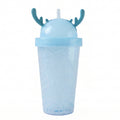 Reusable plastic tumbler with fun jelly design and handle
