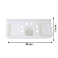 Modern plastic soap dish providing a clean and organized solution for kitchen sinks.