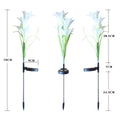 Dimension representation of solar garden flower lights approximately 40 cm tall