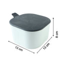 Diagram illustrating the dimensions of the Organivo 4-section masala dabba.