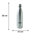 Vacuum insulated steel bottle with sleek look