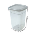 Clear plastic kitchen storage container with secure airtight lid
