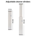 Expandable drawer dividers maximizing storage space in office drawers
