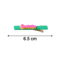 Size reference image of Sweet Text decorative hair clip set