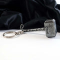 Close-up of hammer handles and metal alloy keychain detail