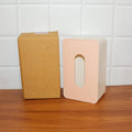 Tissue dispenser box with smooth rounded edges ideal for bedside use