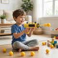Kids play with Target Titan foam ball shooter toy gun