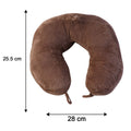 Cosy plush neck pillow for long trips and office naps