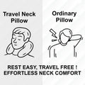 U shaped support pillow for flights, buses and car journeys