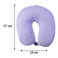 Portable U shape pillow with soft fabric cover