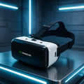 Lightweight VR headset with soft cushioning and adjustable head straps