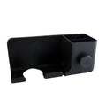 Wall mounted hair dryer stand with organizer shelf in dressing area