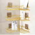Waterproof transparent adhesive hook installed in a modern bathroom shower.