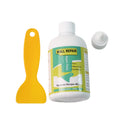 Wall crack repair cream tube alongside scraper and nozzle tools