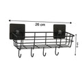 Kitchen organizer showing design details of self-adhesive wall basket