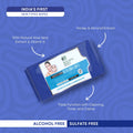 Several packs of Beautiful Basics facial wipes, convenient for travel.