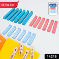 Plastic food bag sealer clips securing a snack bag, demonstrating airtight seal.
