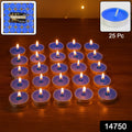 Close-up of mix color scented tea light candles arranged for festive decoration
