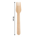 Stack of Freshee 160mm disposable wooden forks made from birchwood