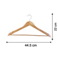 Sturdy wooden coat hanger for closets, hotels and boutiques