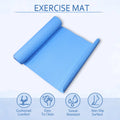Textured surface on yoga mat ensuring safety during indoor exercise