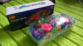 Retail packaging for the transparent gear car toy, perfect for gifting to kids.