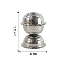 Compact size of the stainless steel incense holder for rituals.