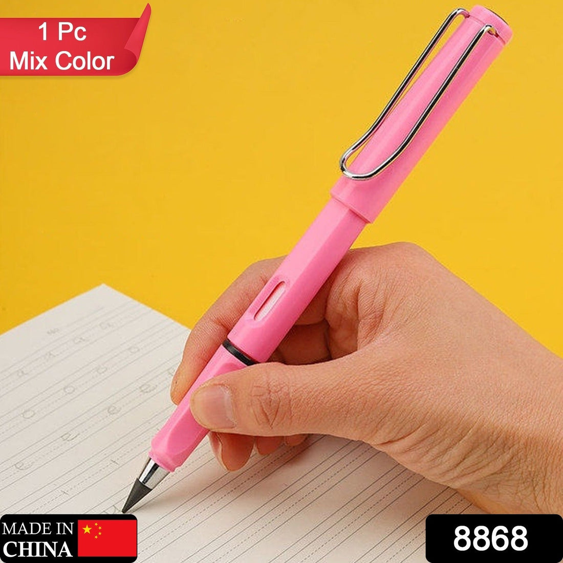Everlasting magic pencil with inkless metal tip and replaceable eraser in mixed colors