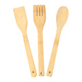 Bamboo cooking spoon showing ergonomic design and sustainable material