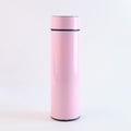 Insulated hot and cold water bottle in pink with LED display