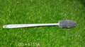 A bottle cleaning brush shown cleaning a narrow-necked bottle with ease.