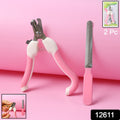 Professional pet nail clipper set featuring ergonomic non-slip handles