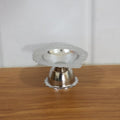 Spiritual puja decoration with stainless steel diya stand