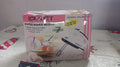 XcelCraft electric hand mixer with all attachments and product packaging.