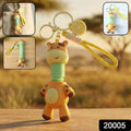 Giraffe keychain showing sturdy wrist strap for easy carrying