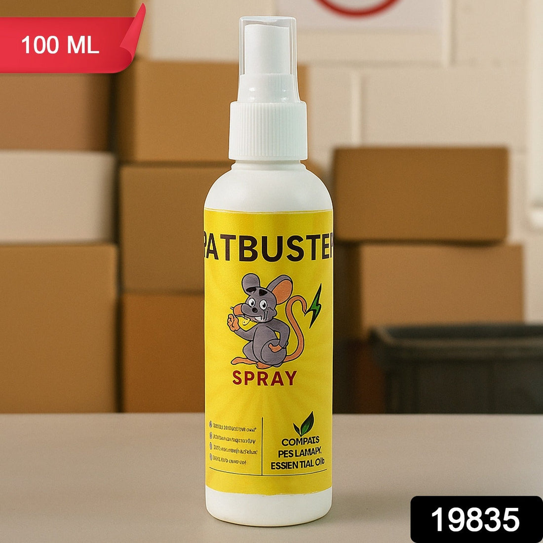 100ML bottle of Rat Repellent Spray with herbal ingredients