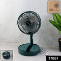 Folded design of the portable mini USB desk fan showing slim profile